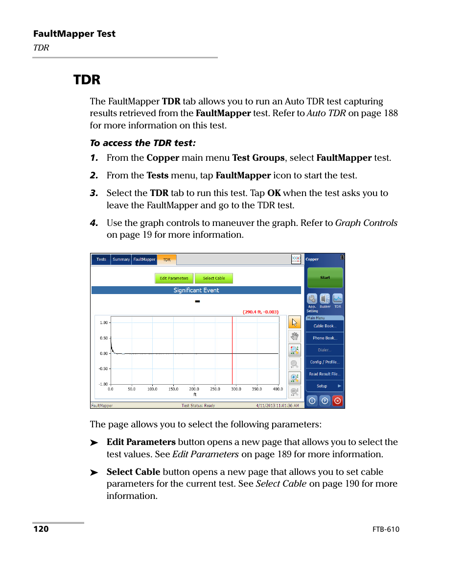 EXFO FTB-610 Wideband Copper Test Module User Manual | Page 128 / 326