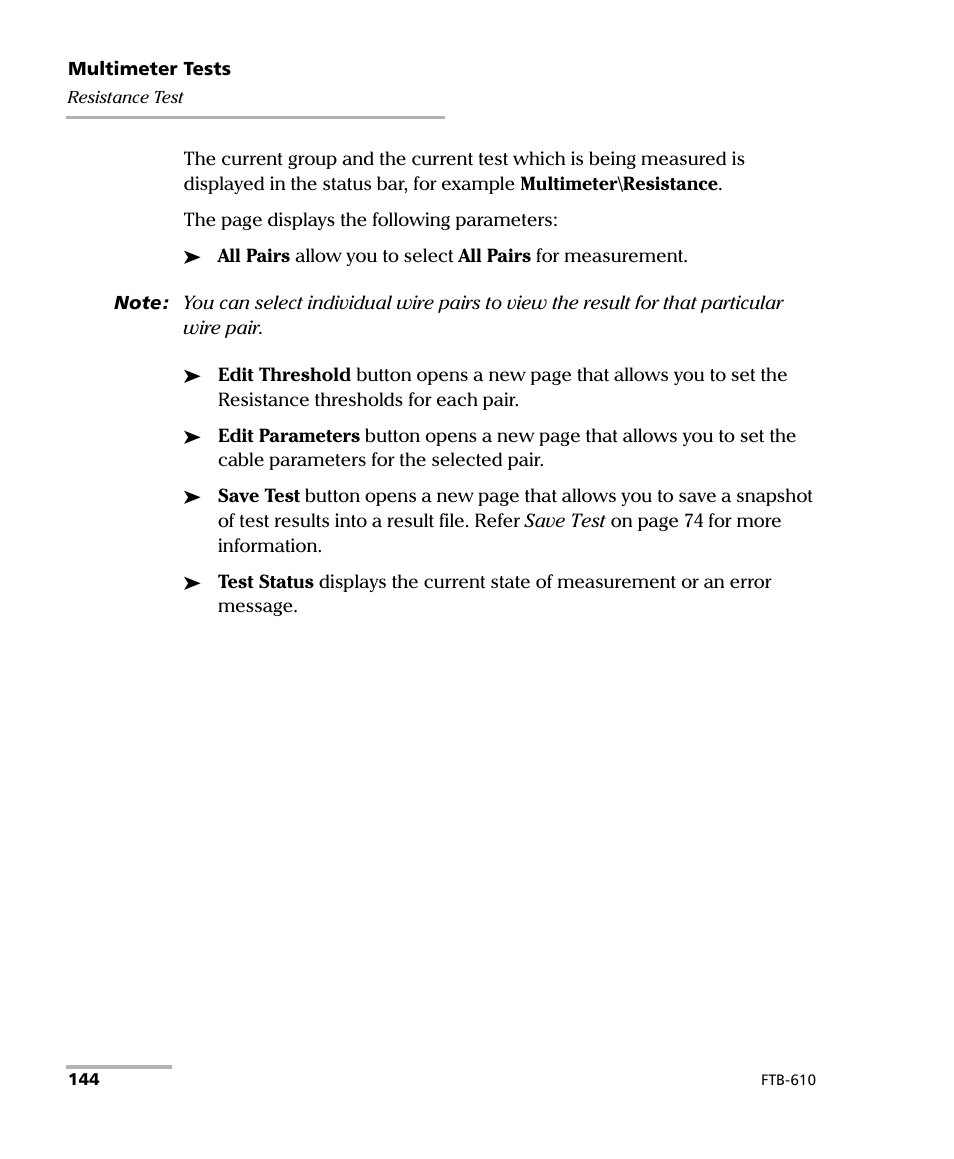 EXFO FTB-610 Wideband Copper Test Module User Manual | Page 152 / 326