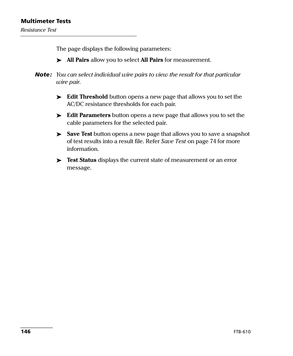 EXFO FTB-610 Wideband Copper Test Module User Manual | Page 154 / 326