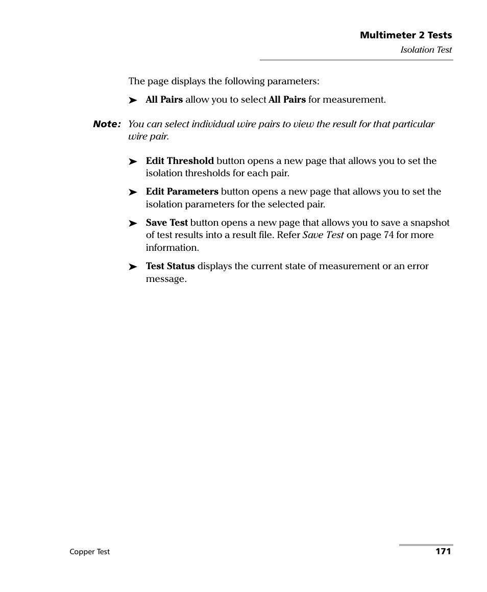 EXFO FTB-610 Wideband Copper Test Module User Manual | Page 179 / 326