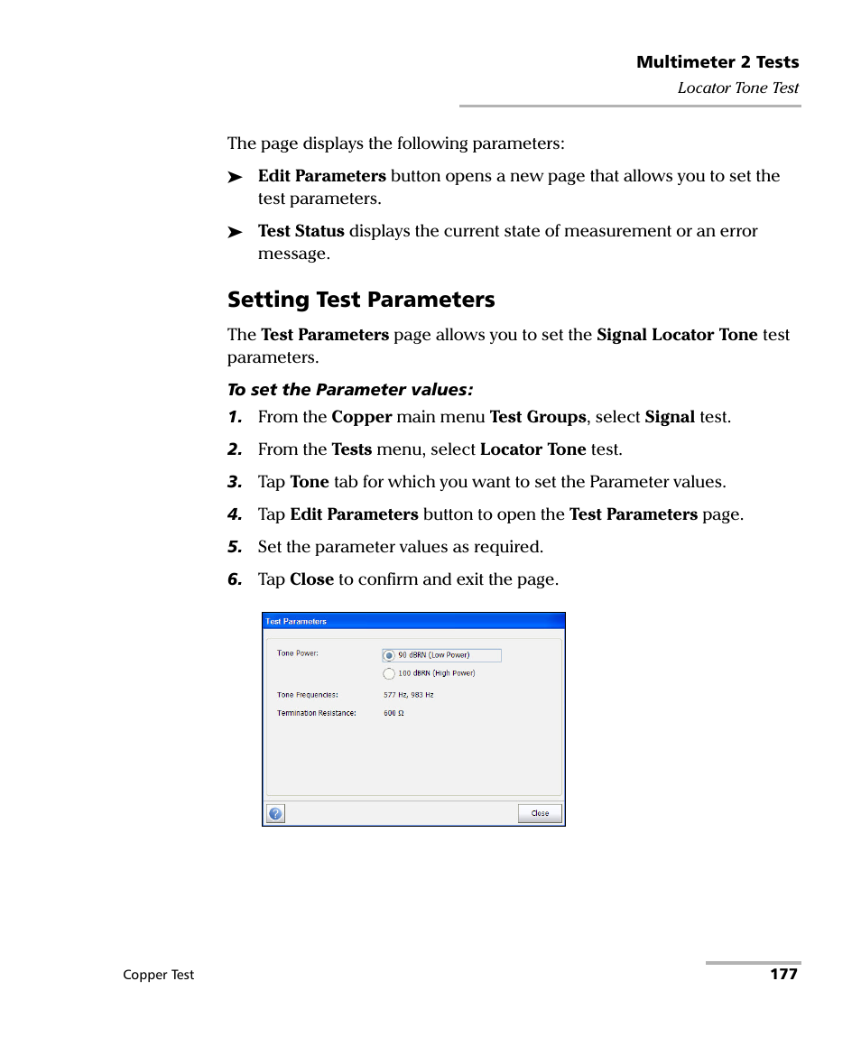 Setting test parameters | EXFO FTB-610 Wideband Copper Test Module User Manual | Page 185 / 326