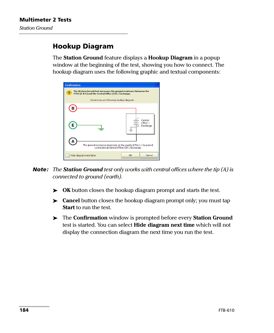 Hookup diagram | EXFO FTB-610 Wideband Copper Test Module User Manual | Page 192 / 326