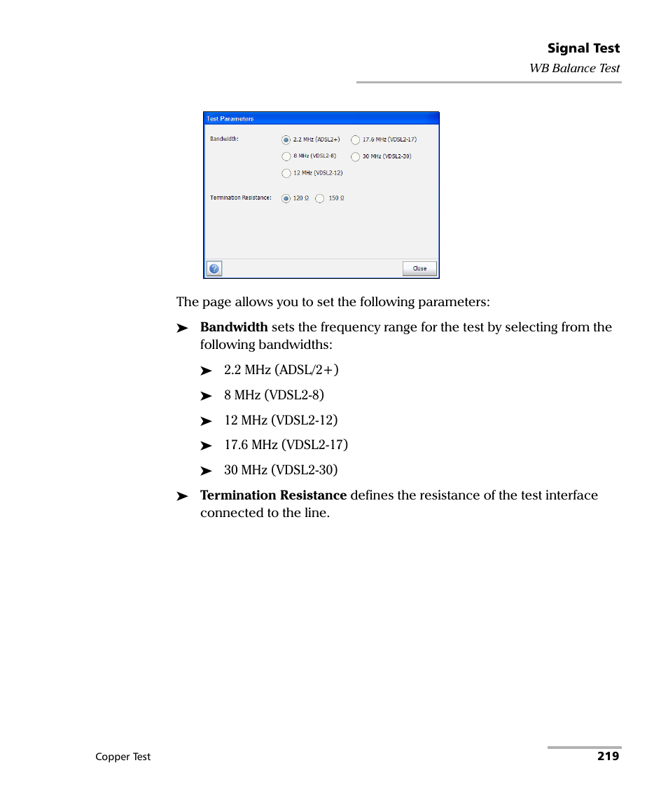 EXFO FTB-610 Wideband Copper Test Module User Manual | Page 227 / 326