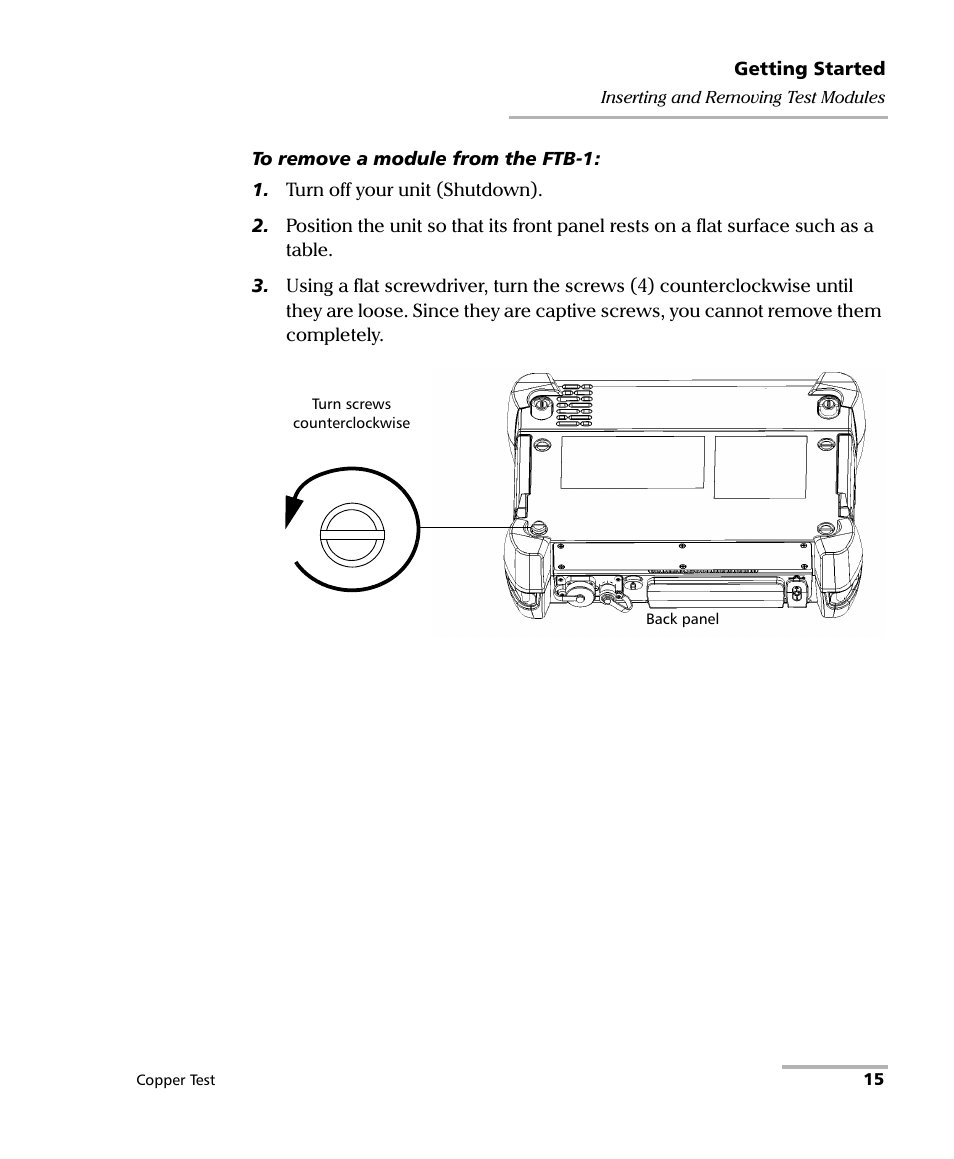 EXFO FTB-610 Wideband Copper Test Module User Manual | Page 23 / 326