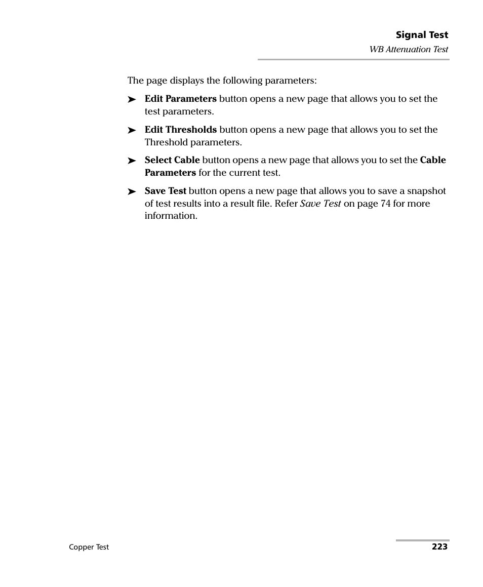 EXFO FTB-610 Wideband Copper Test Module User Manual | Page 231 / 326