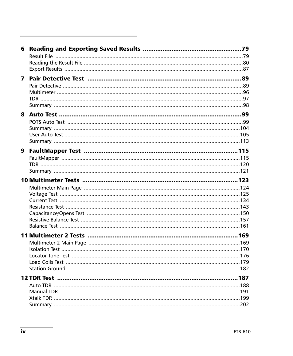 EXFO FTB-610 Wideband Copper Test Module User Manual | Page 4 / 326