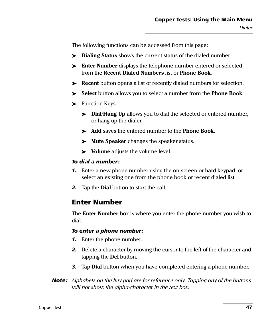 Enter number | EXFO FTB-610 Wideband Copper Test Module User Manual | Page 55 / 326