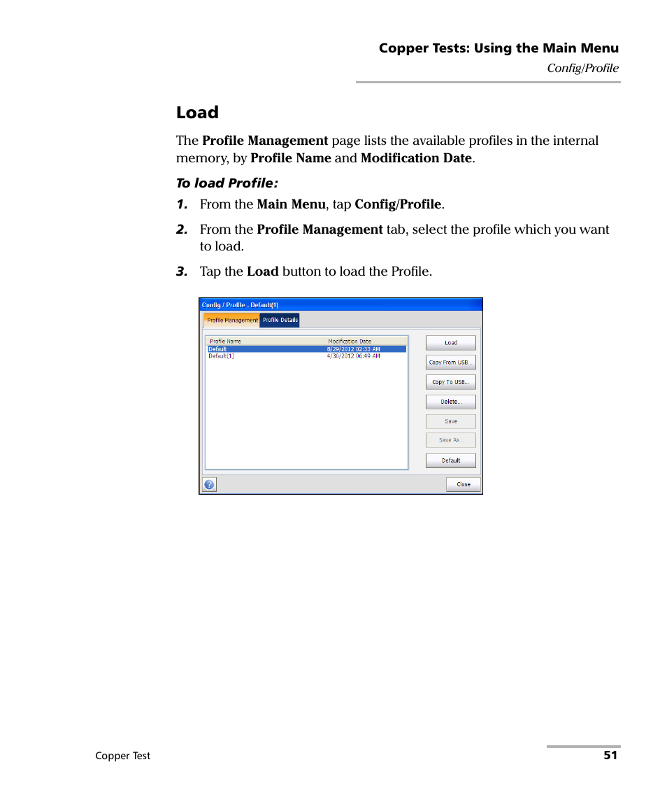 Load | EXFO FTB-610 Wideband Copper Test Module User Manual | Page 59 / 326