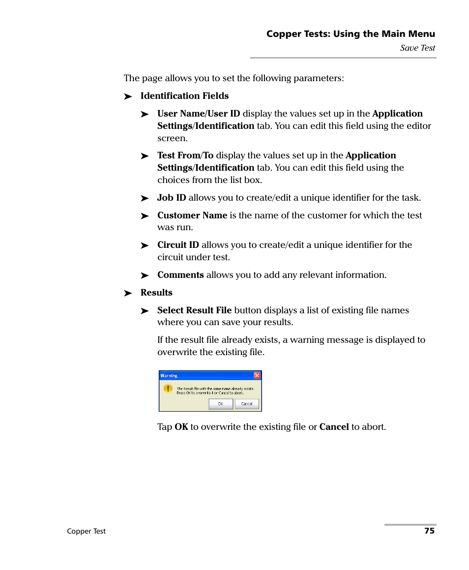 EXFO FTB-610 Wideband Copper Test Module User Manual | Page 83 / 326