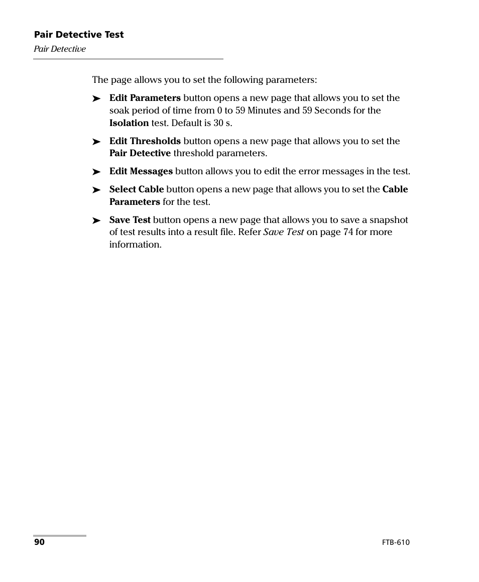 EXFO FTB-610 Wideband Copper Test Module User Manual | Page 98 / 326