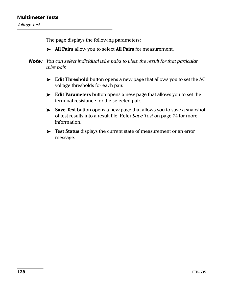 EXFO FTB-635 Wideband Copper and DSL Test Module User Manual | Page 136 / 373