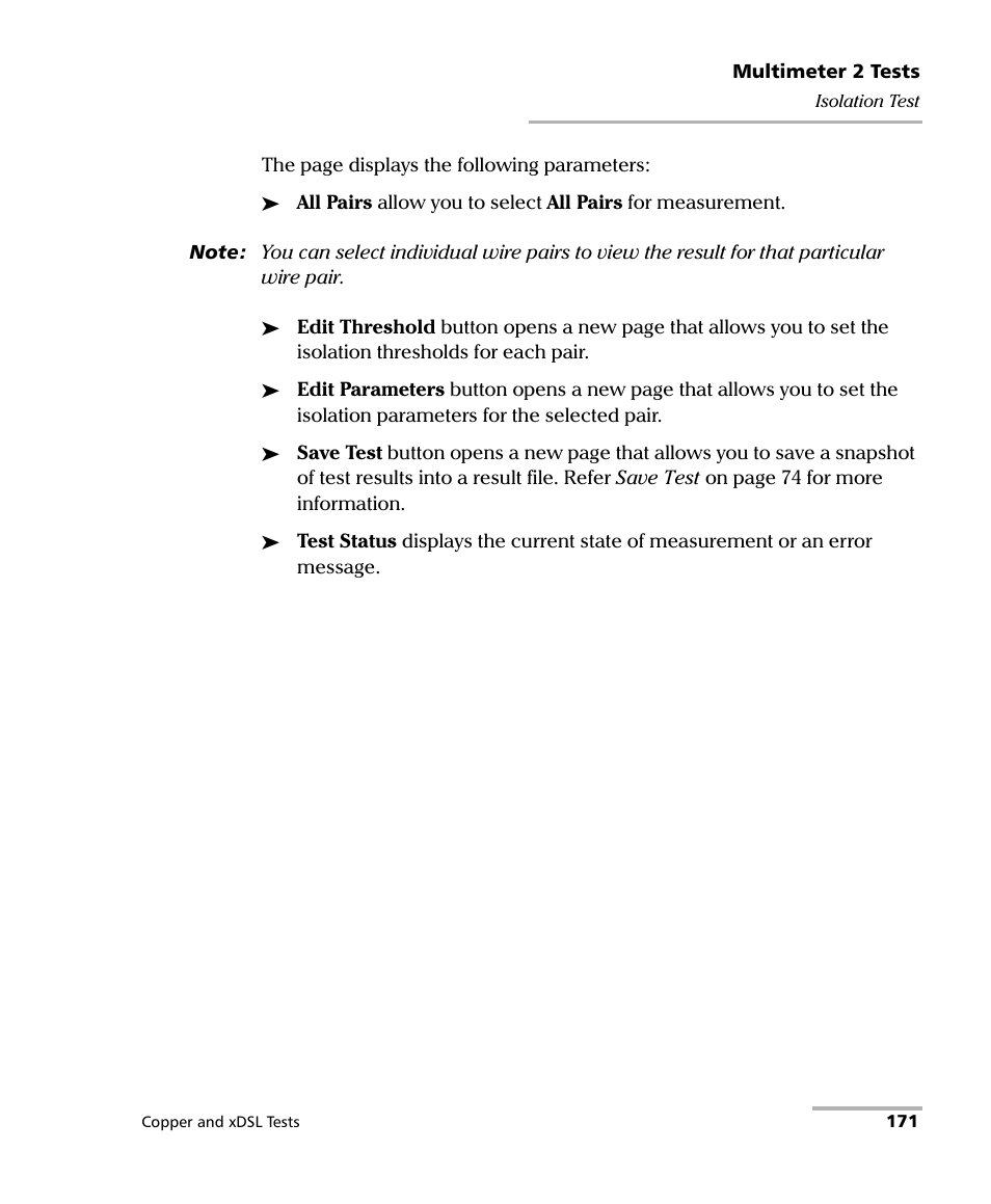 EXFO FTB-635 Wideband Copper and DSL Test Module User Manual | Page 179 / 373