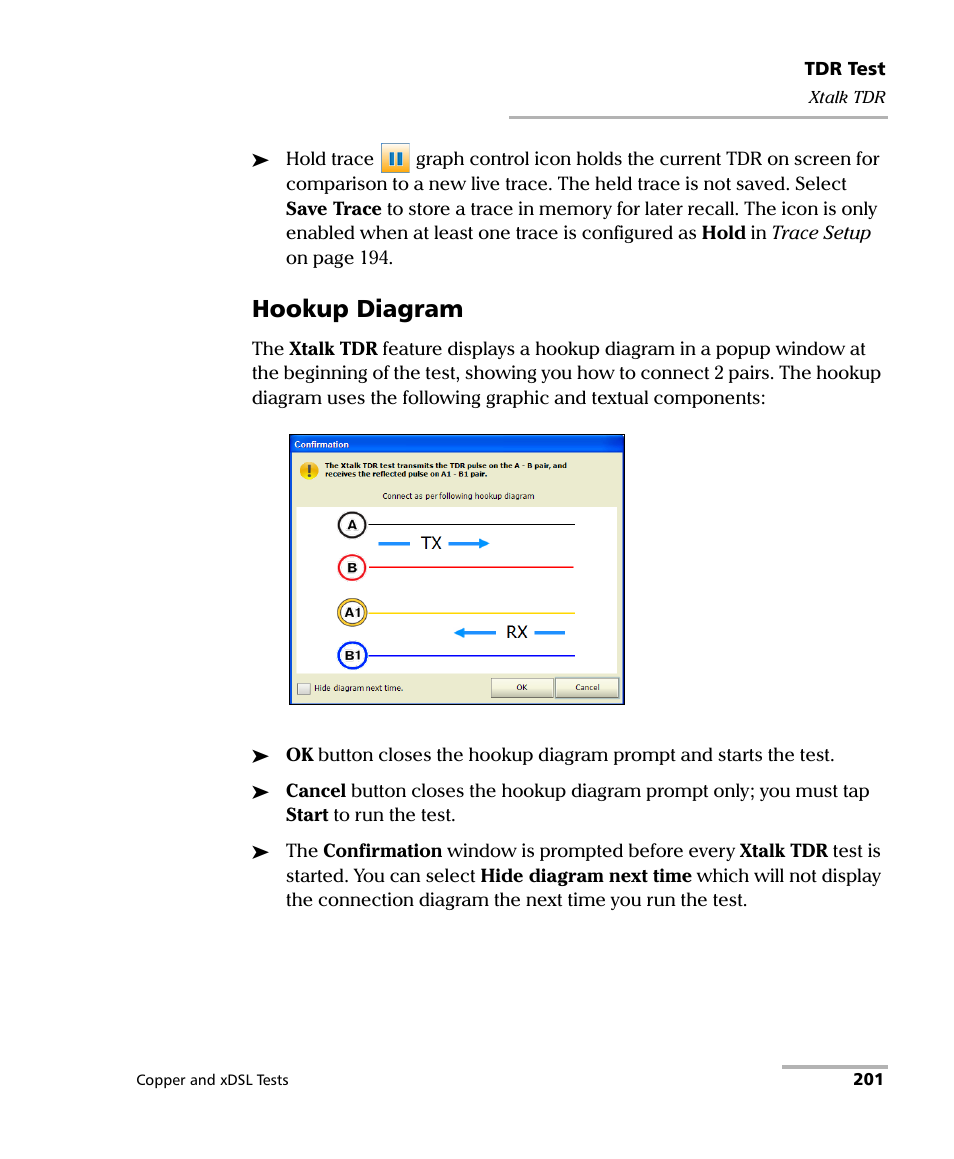 Hookup diagram | EXFO FTB-635 Wideband Copper and DSL Test Module User Manual | Page 209 / 373