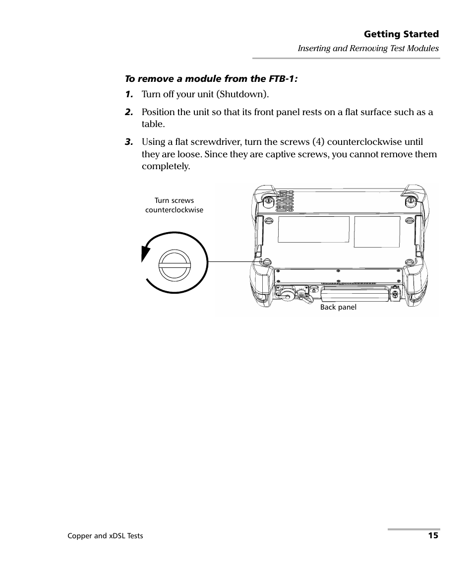 EXFO FTB-635 Wideband Copper and DSL Test Module User Manual | Page 23 / 373