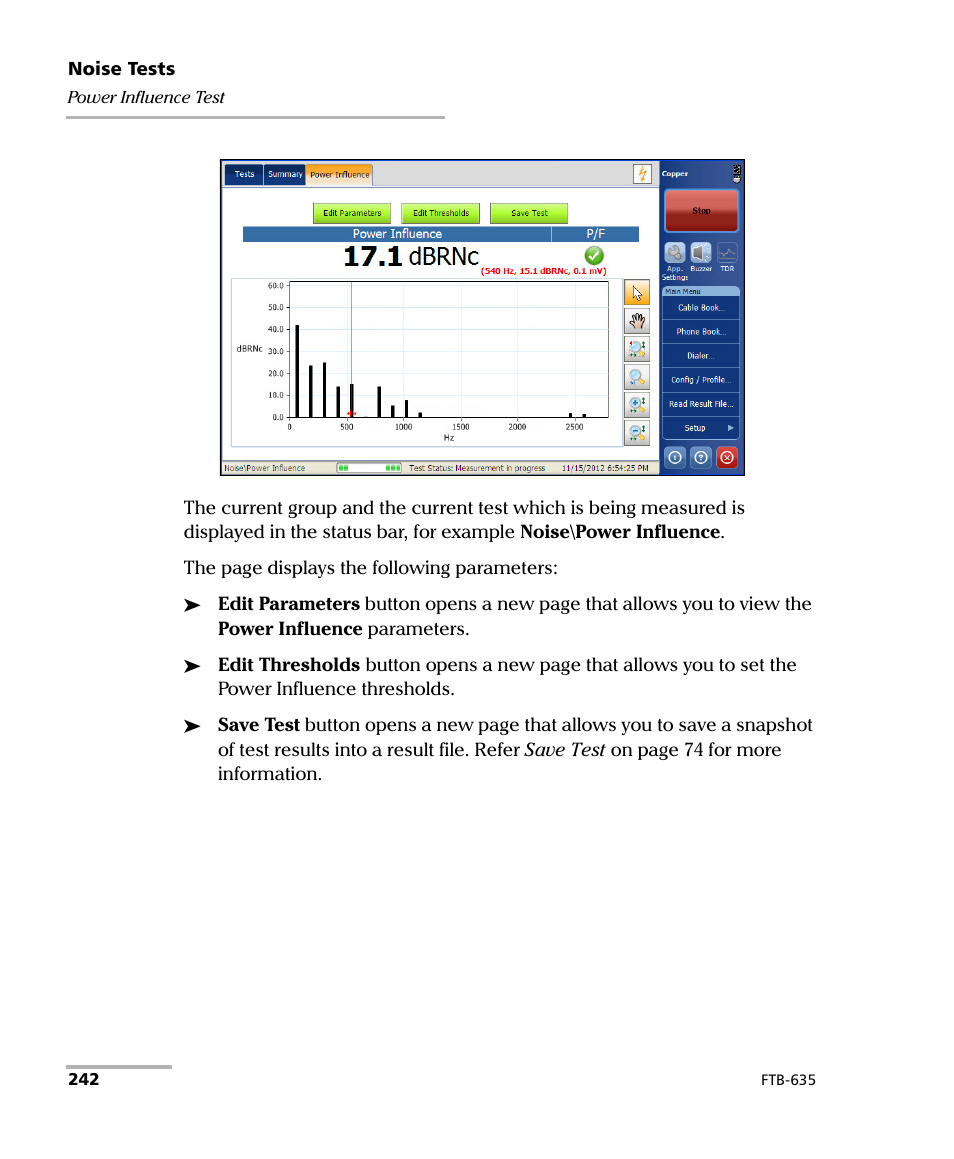 EXFO FTB-635 Wideband Copper and DSL Test Module User Manual | Page 250 / 373