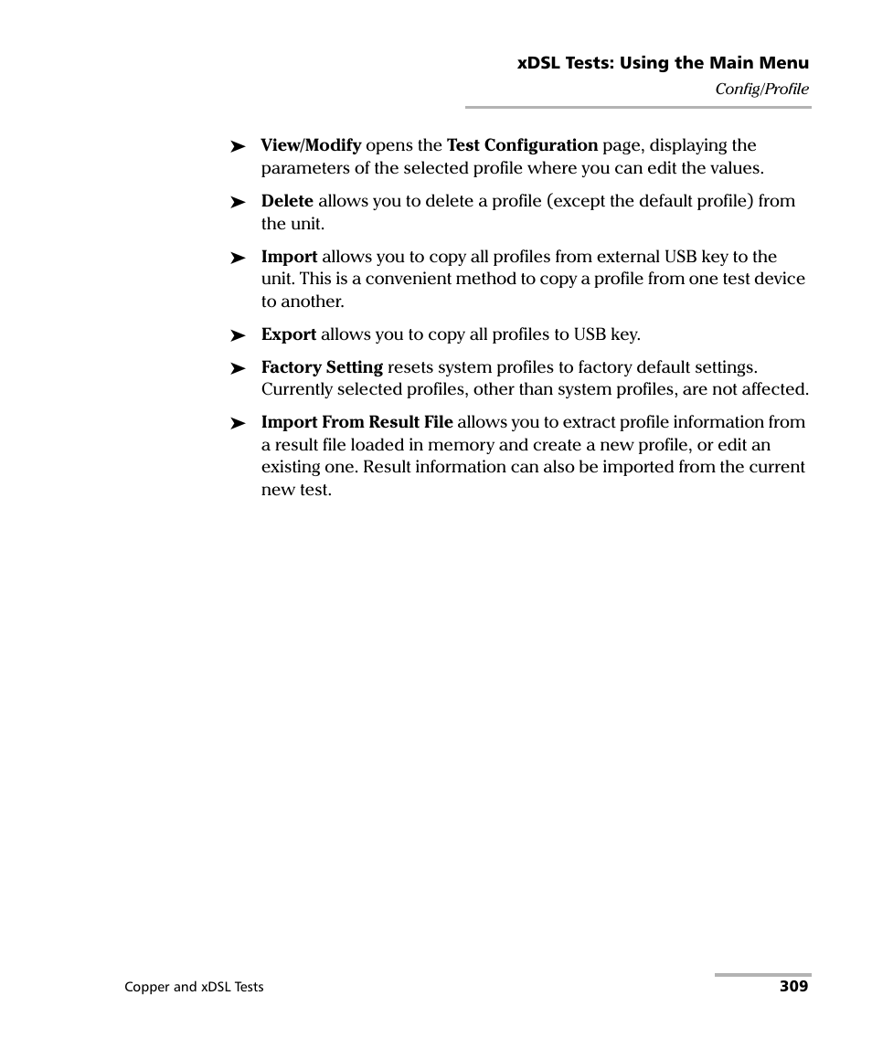 EXFO FTB-635 Wideband Copper and DSL Test Module User Manual | Page 317 / 373