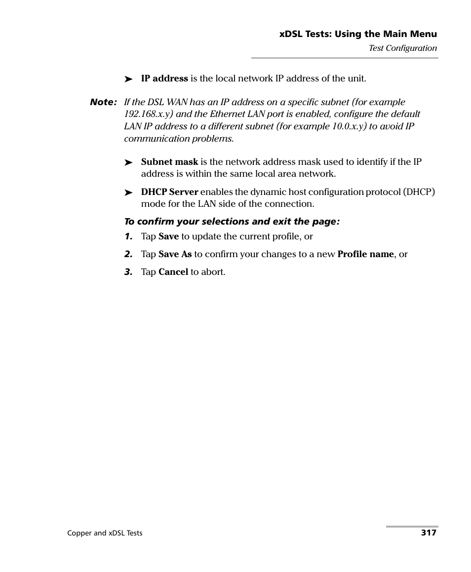 EXFO FTB-635 Wideband Copper and DSL Test Module User Manual | Page 325 / 373