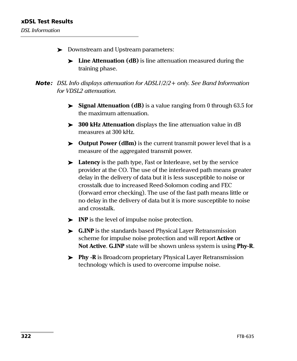 EXFO FTB-635 Wideband Copper and DSL Test Module User Manual | Page 330 / 373
