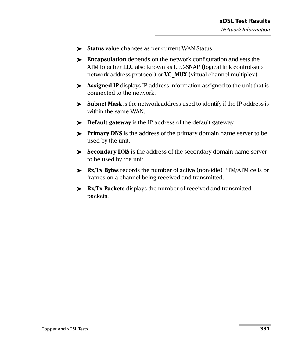 EXFO FTB-635 Wideband Copper and DSL Test Module User Manual | Page 339 / 373