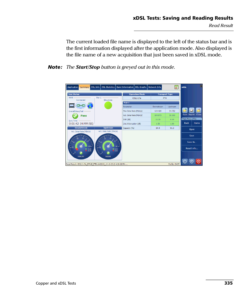 EXFO FTB-635 Wideband Copper and DSL Test Module User Manual | Page 343 / 373