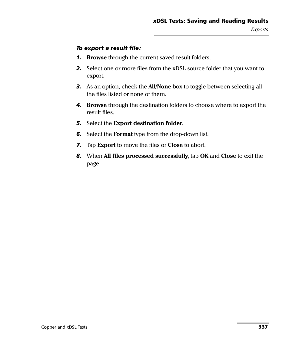EXFO FTB-635 Wideband Copper and DSL Test Module User Manual | Page 345 / 373