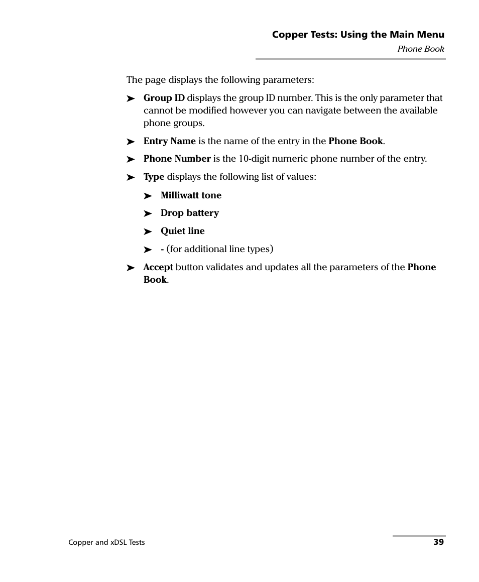 EXFO FTB-635 Wideband Copper and DSL Test Module User Manual | Page 47 / 373