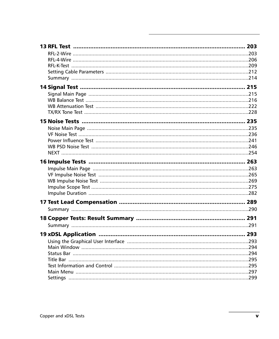 EXFO FTB-635 Wideband Copper and DSL Test Module User Manual | Page 5 / 373