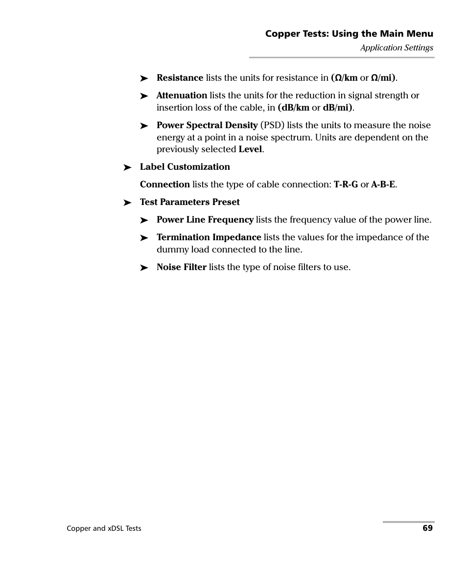 EXFO FTB-635 Wideband Copper and DSL Test Module User Manual | Page 77 / 373