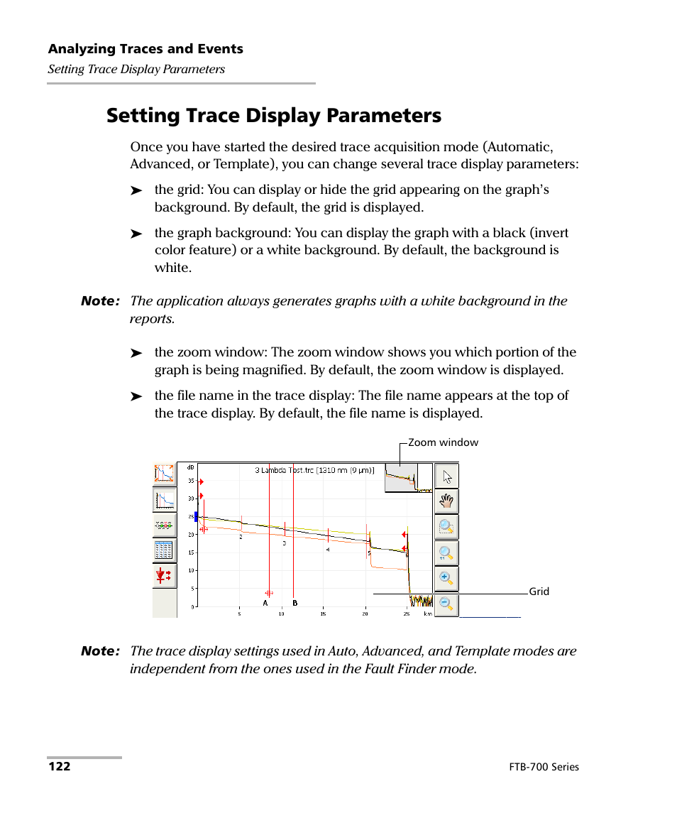 Setting trace display parameters | EXFO FTB-700 for FTB-1 User Manual | Page 130 / 329
