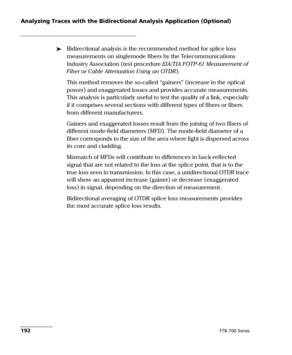 EXFO FTB-700 for FTB-1 User Manual | Page 200 / 329