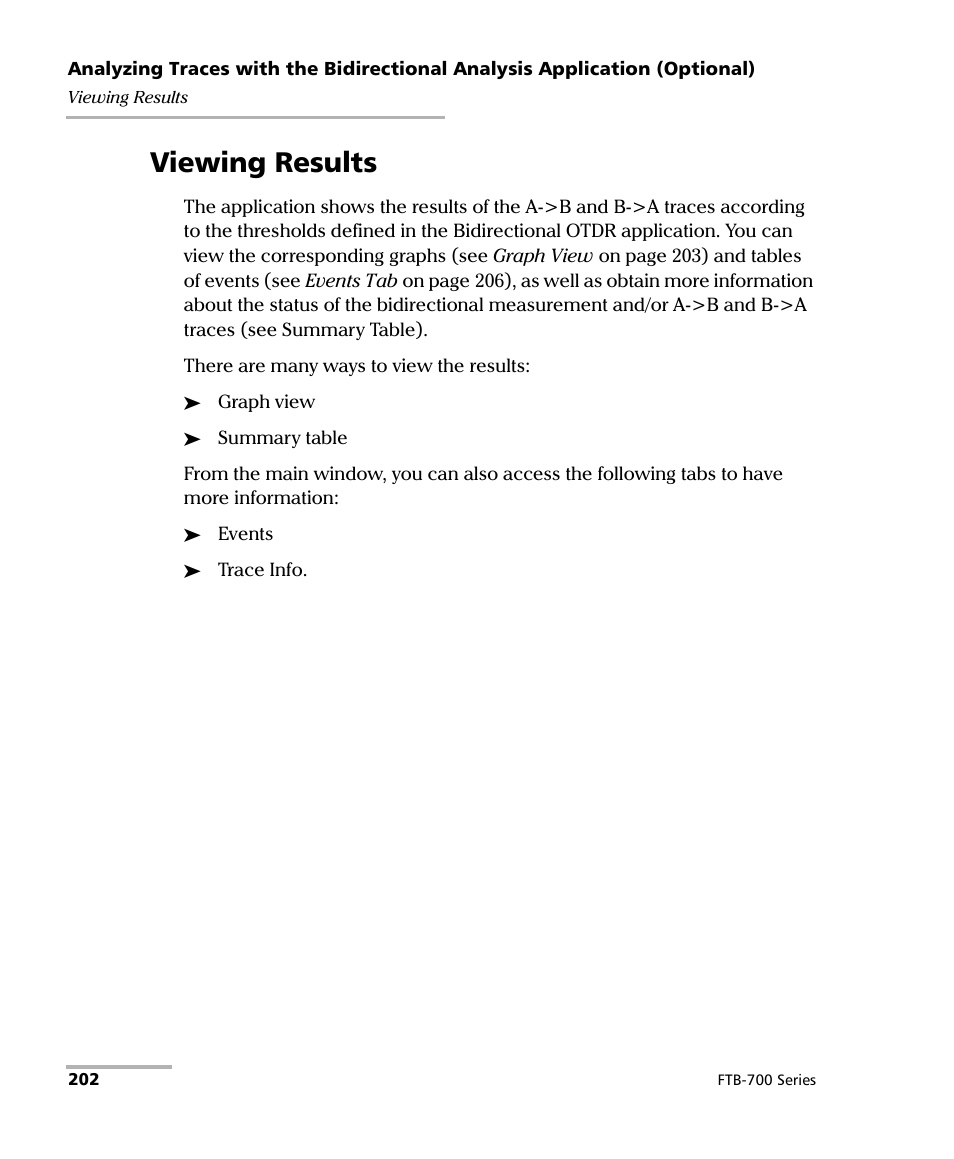Viewing results | EXFO FTB-700 for FTB-1 User Manual | Page 210 / 329