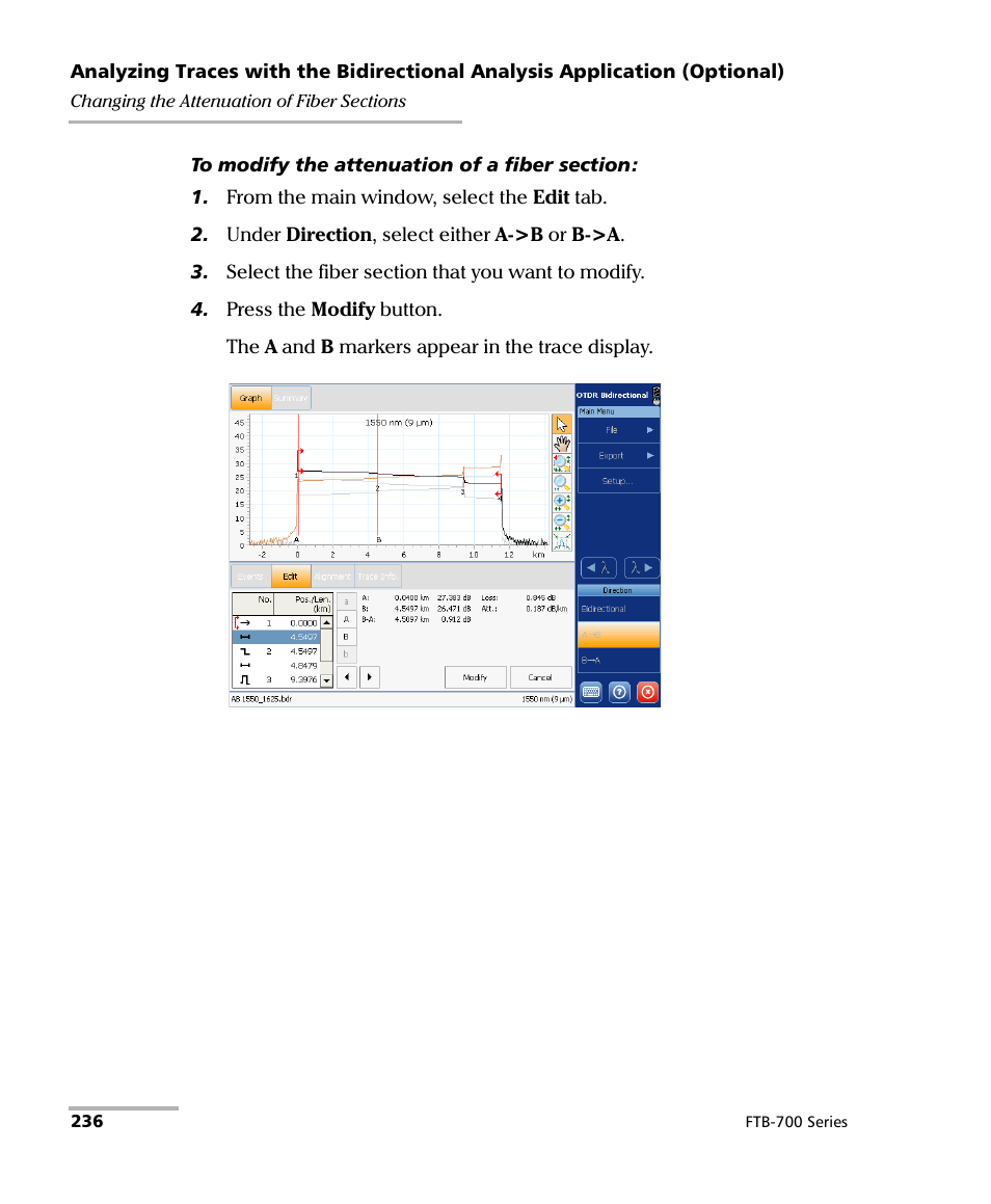 EXFO FTB-700 for FTB-1 User Manual | Page 244 / 329