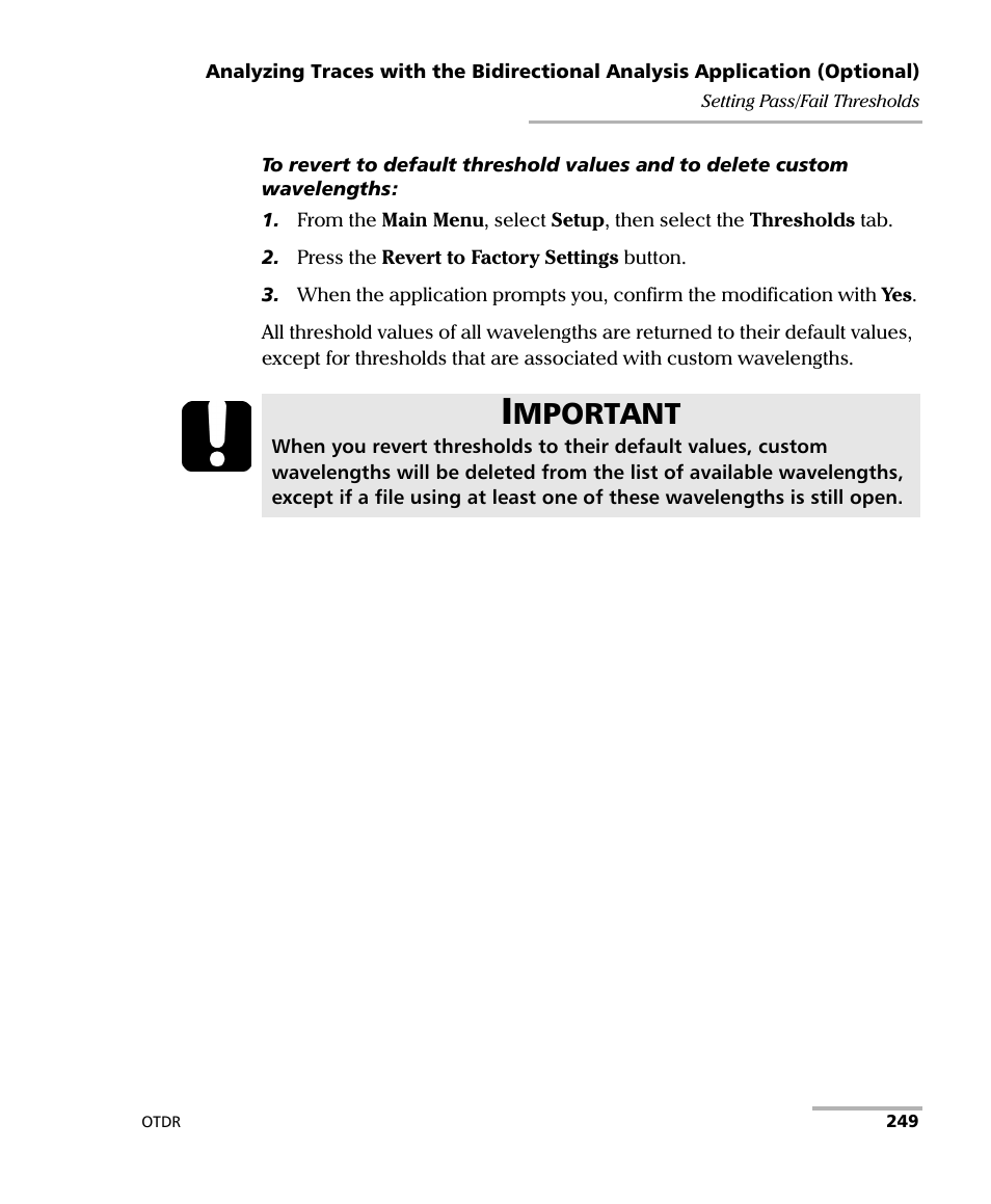 Mportant | EXFO FTB-700 for FTB-1 User Manual | Page 257 / 329