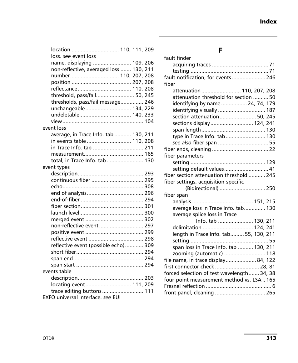 EXFO FTB-700 for FTB-1 User Manual | Page 321 / 329