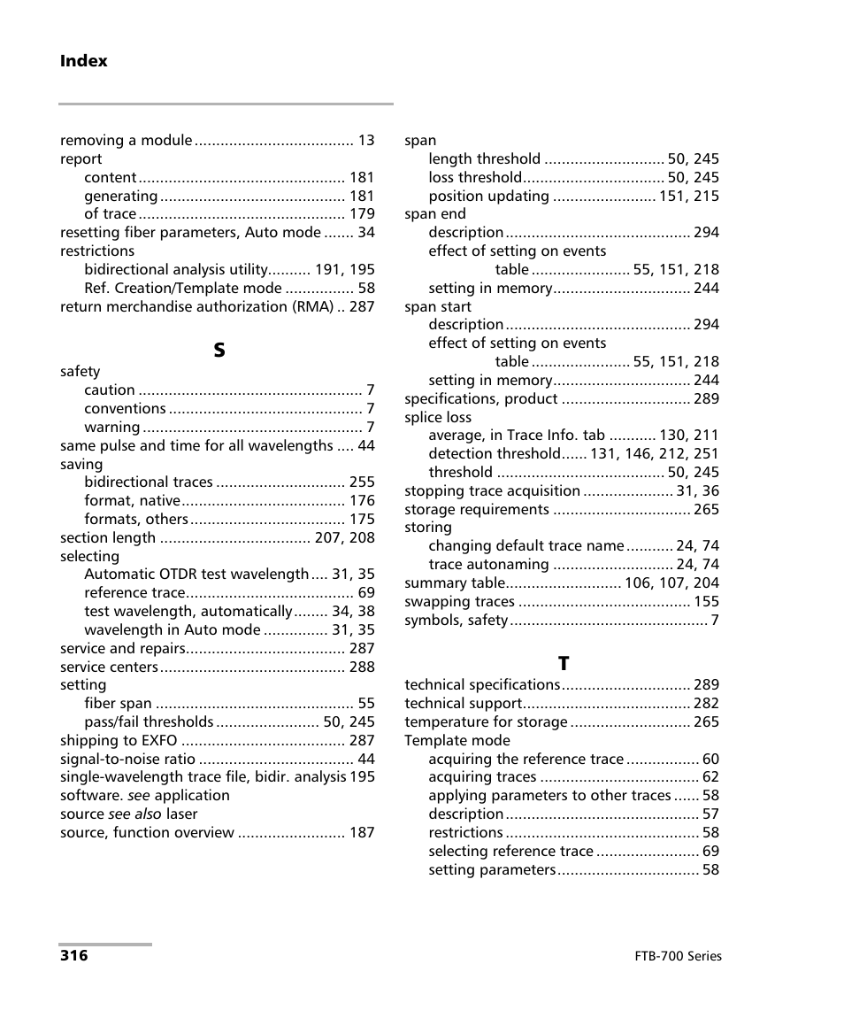 EXFO FTB-700 for FTB-1 User Manual | Page 324 / 329