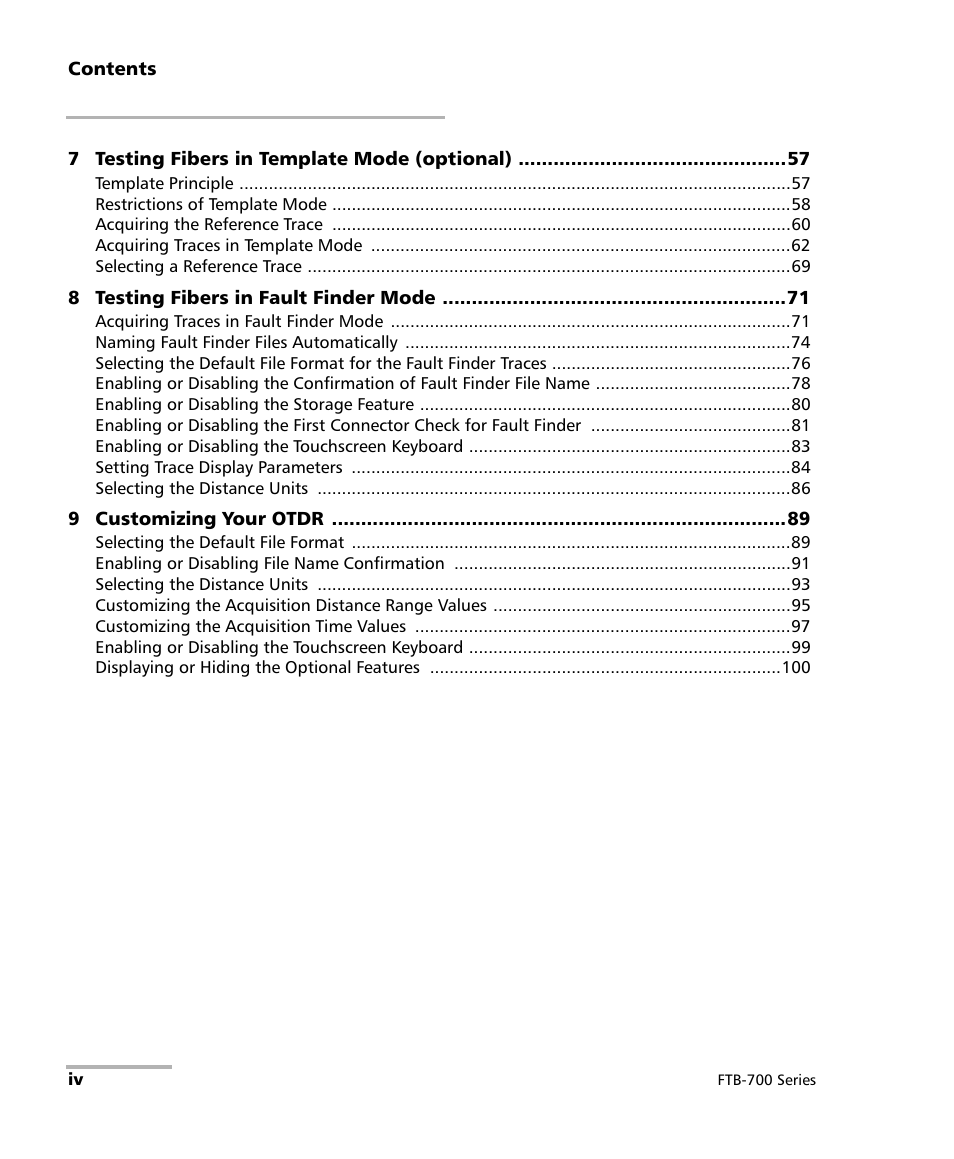 EXFO FTB-700 for FTB-1 User Manual | Page 4 / 329