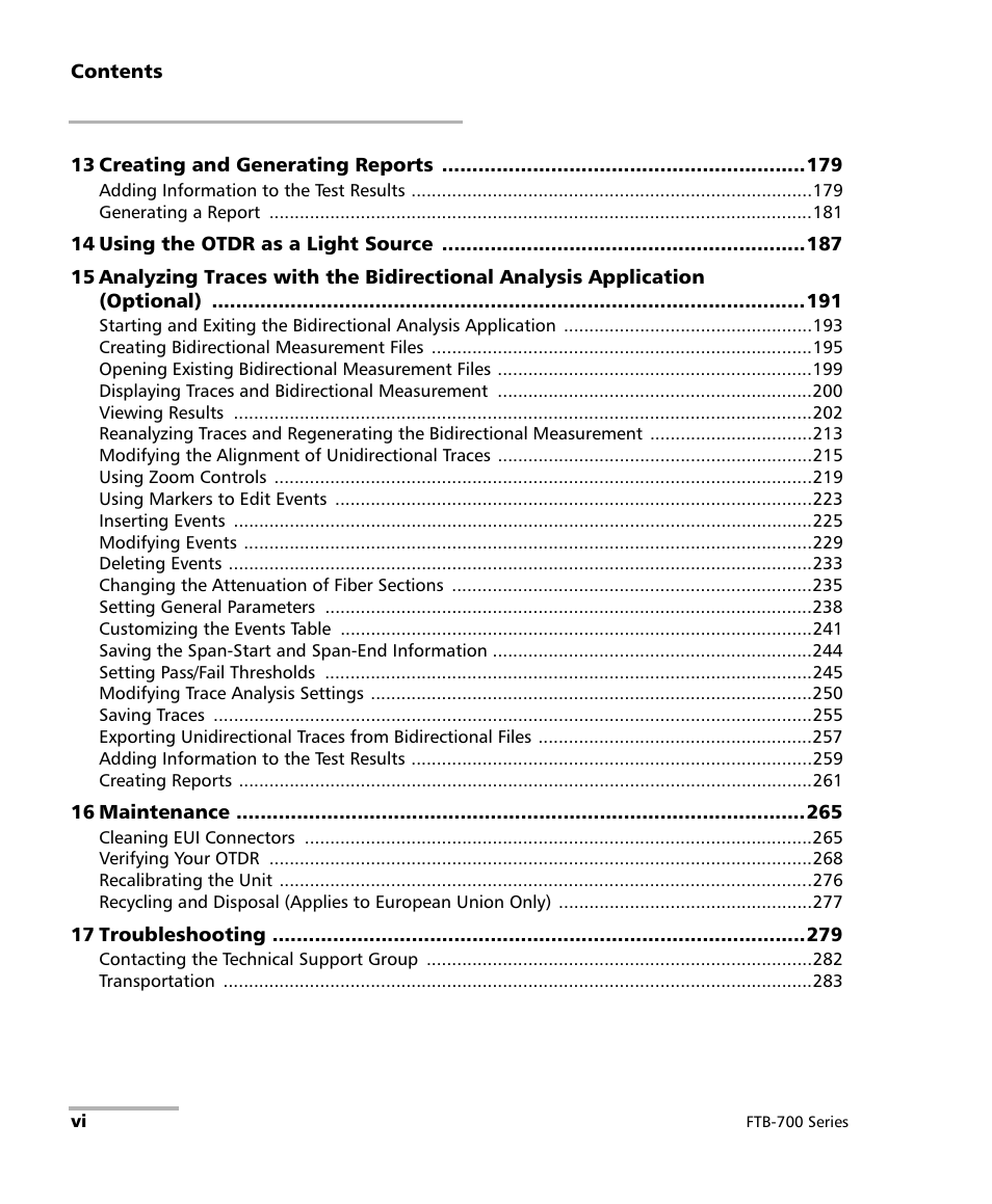 EXFO FTB-700 for FTB-1 User Manual | Page 6 / 329