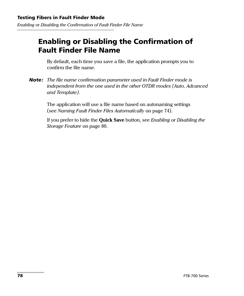 EXFO FTB-700 for FTB-1 User Manual | Page 86 / 329