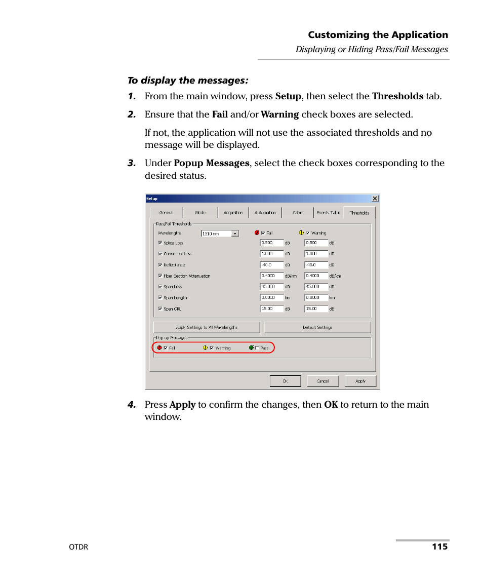 EXFO FTB-7000 OTDR Series for FTB-500 User Manual | Page 129 / 482