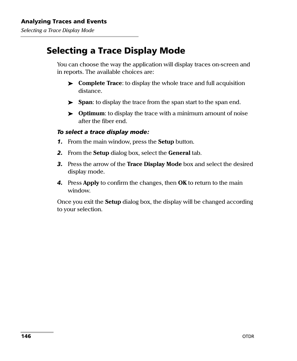 Selecting a trace display mode | EXFO FTB-7000 OTDR Series for FTB-500 User Manual | Page 160 / 482
