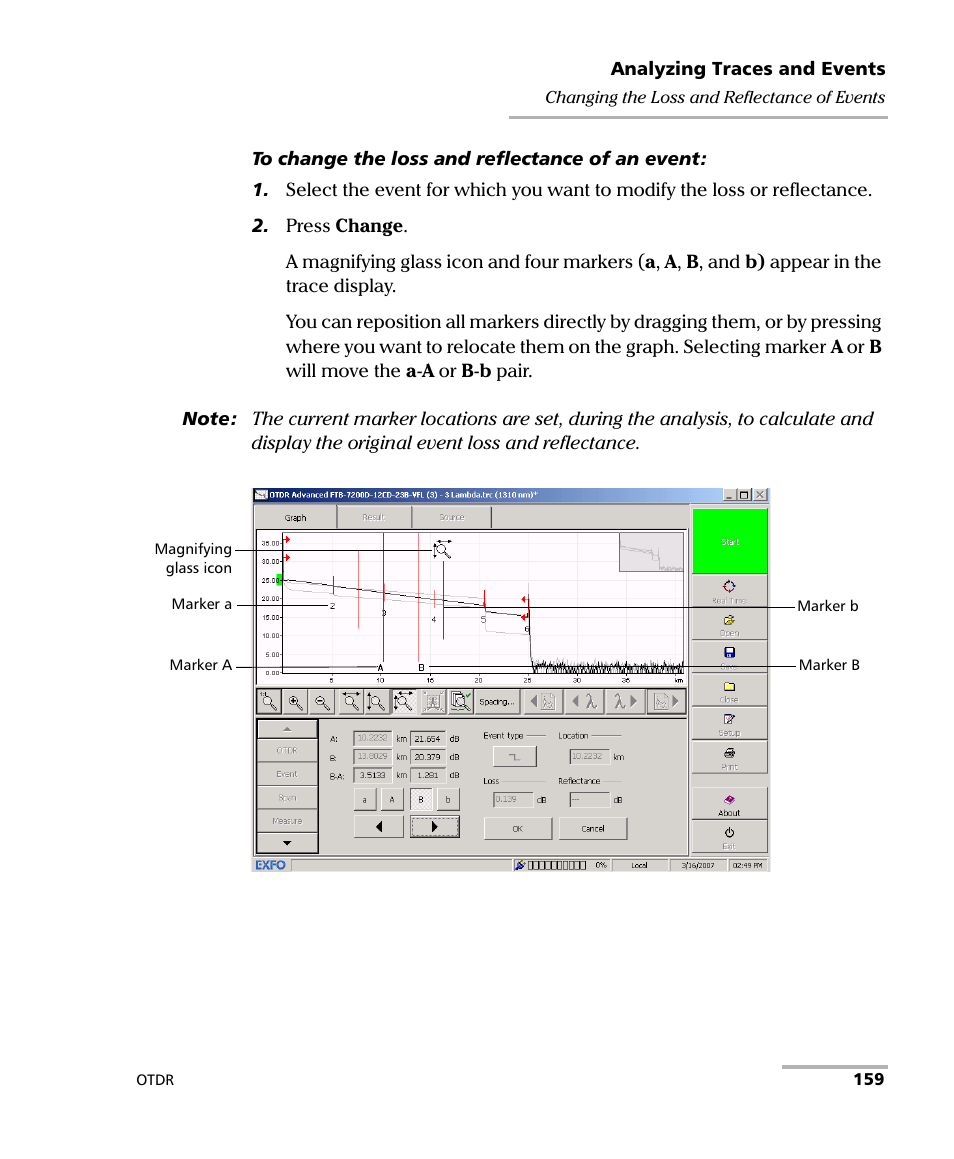 EXFO FTB-7000 OTDR Series for FTB-500 User Manual | Page 173 / 482