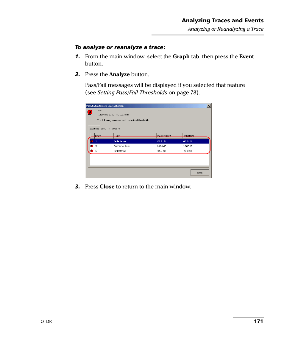 EXFO FTB-7000 OTDR Series for FTB-500 User Manual | Page 185 / 482