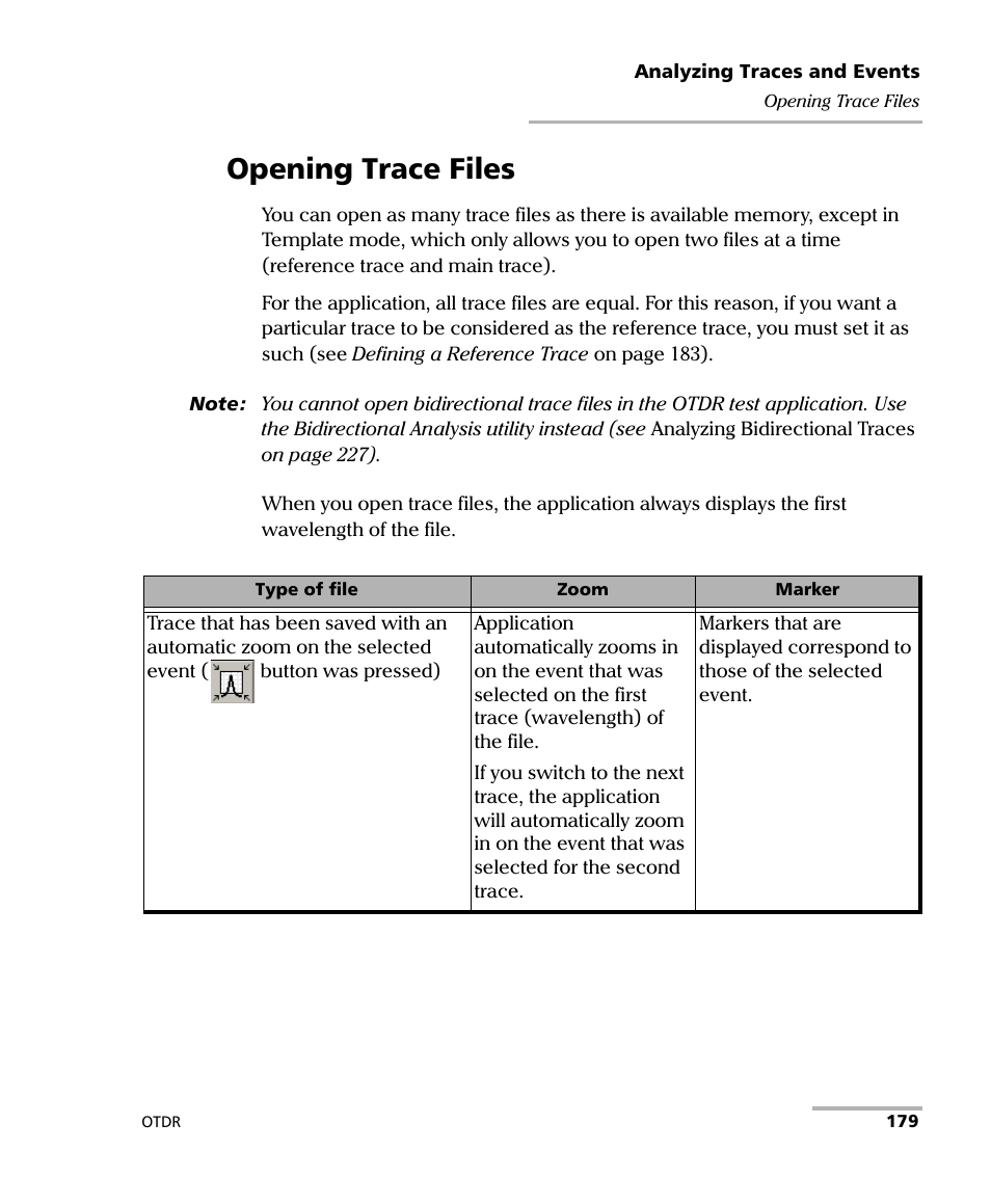 Opening trace files | EXFO FTB-7000 OTDR Series for FTB-500 User Manual | Page 193 / 482