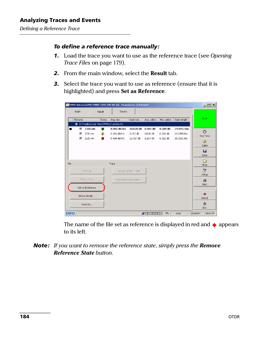 EXFO FTB-7000 OTDR Series for FTB-500 User Manual | Page 198 / 482