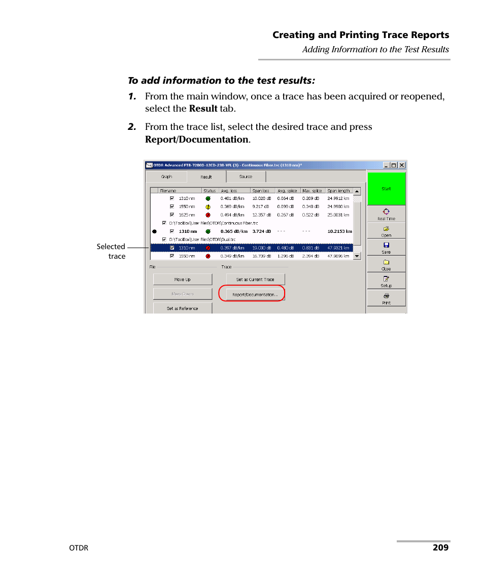 EXFO FTB-7000 OTDR Series for FTB-500 User Manual | Page 223 / 482