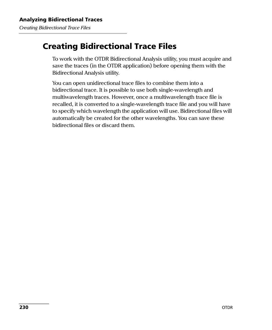 Creating bidirectional trace files | EXFO FTB-7000 OTDR Series for FTB-500 User Manual | Page 244 / 482