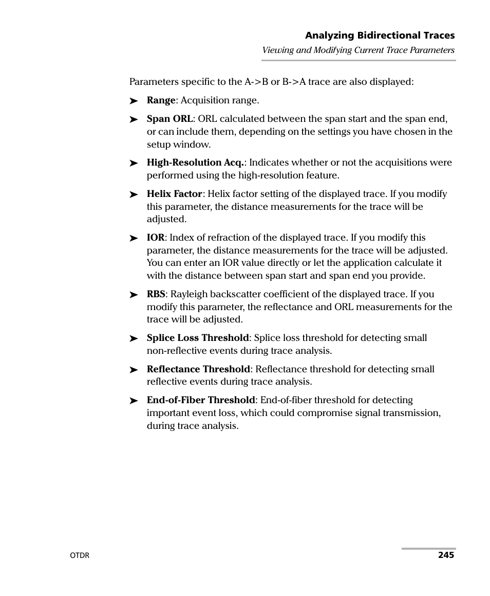 EXFO FTB-7000 OTDR Series for FTB-500 User Manual | Page 259 / 482