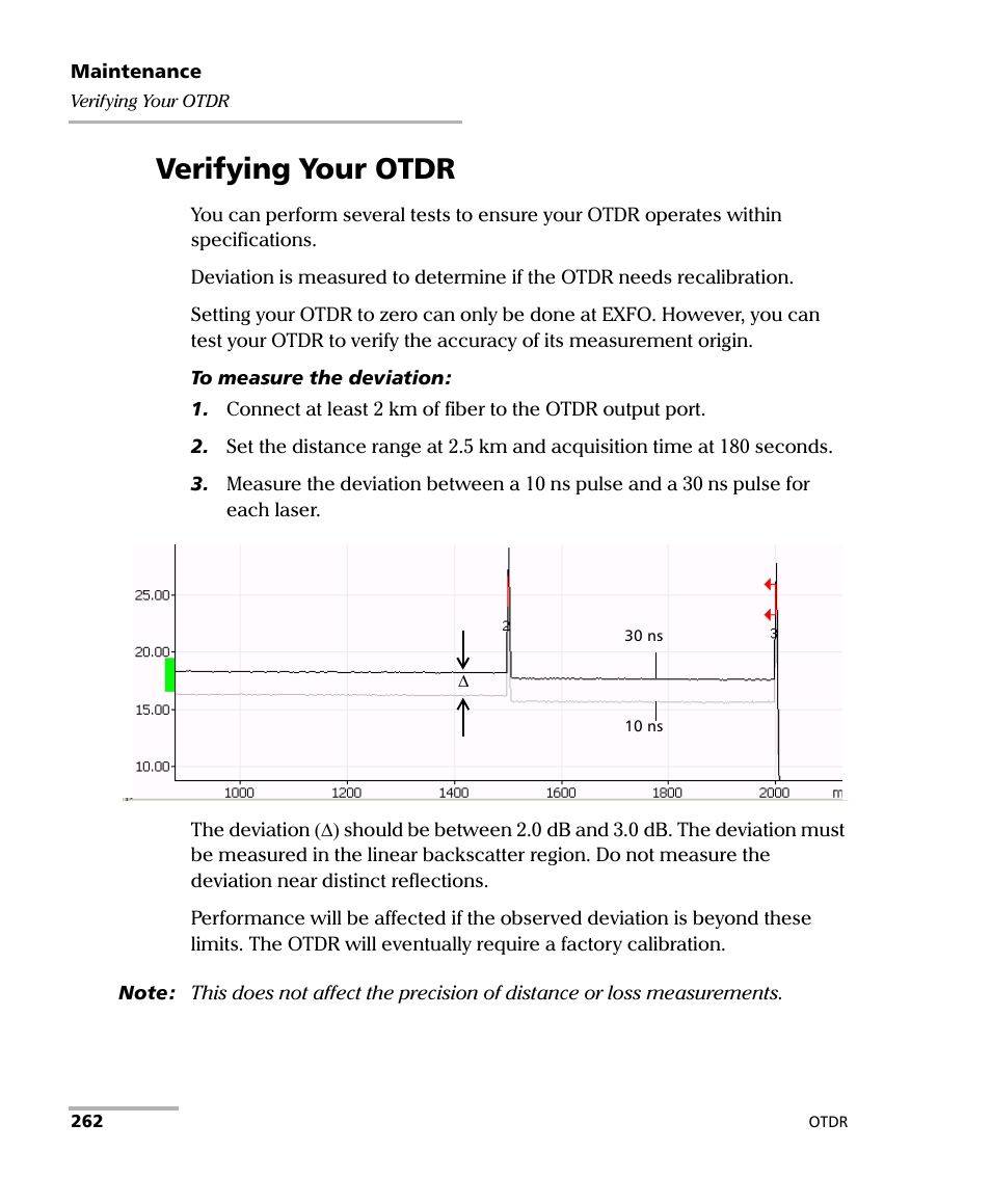 Verifying your otdr | EXFO FTB-7000 OTDR Series for FTB-500 User Manual | Page 276 / 482