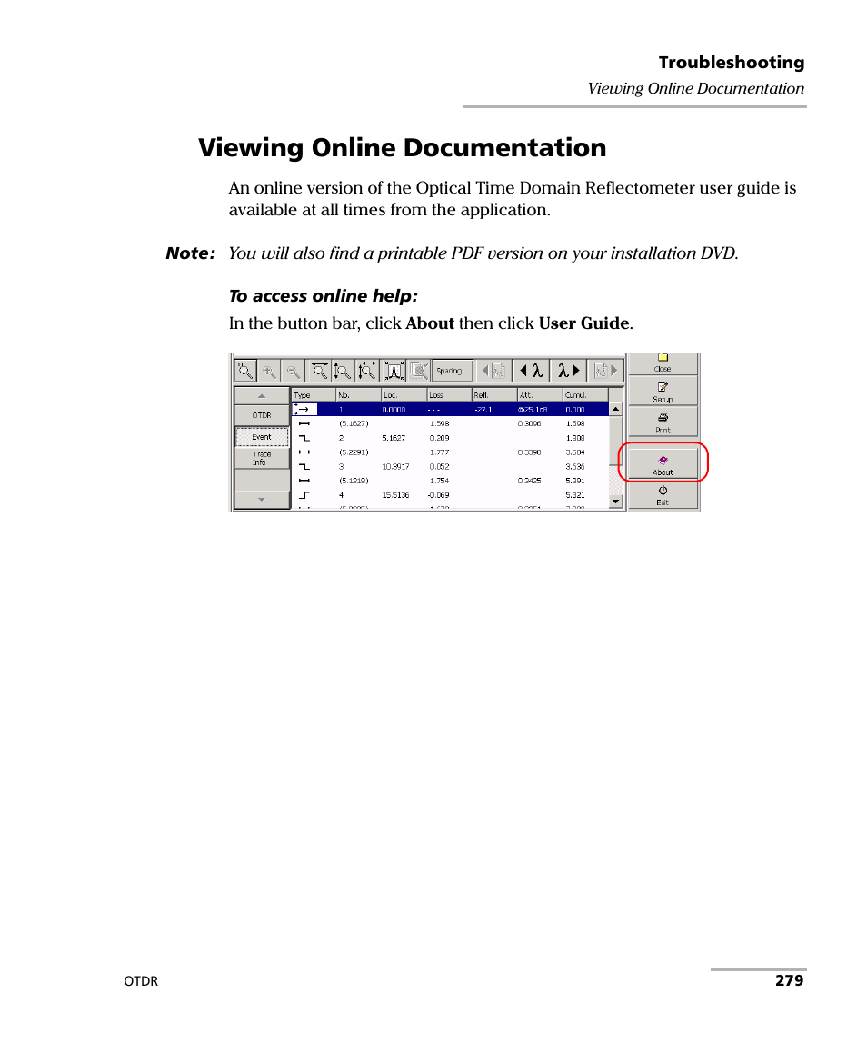 Viewing online documentation | EXFO FTB-7000 OTDR Series for FTB-500 User Manual | Page 293 / 482