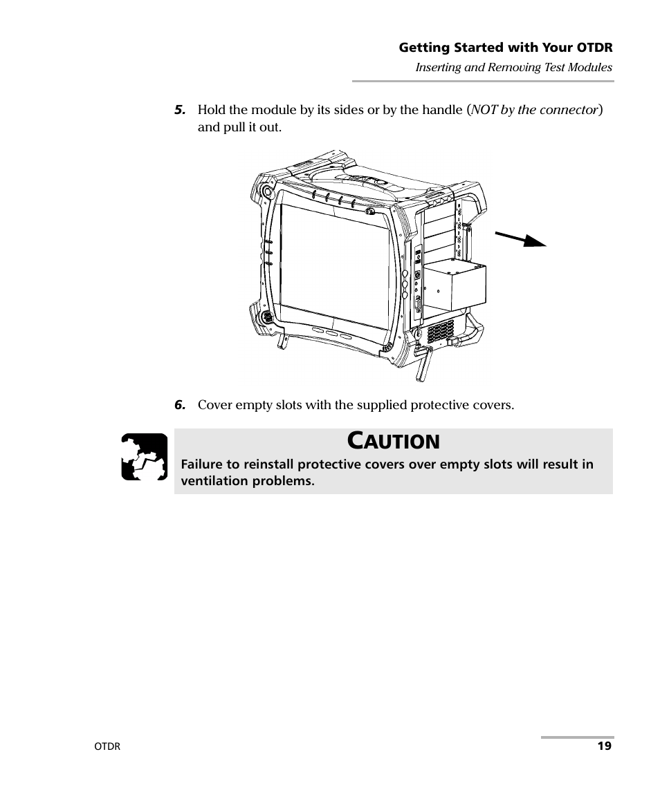Aution | EXFO FTB-7000 OTDR Series for FTB-500 User Manual | Page 33 / 482